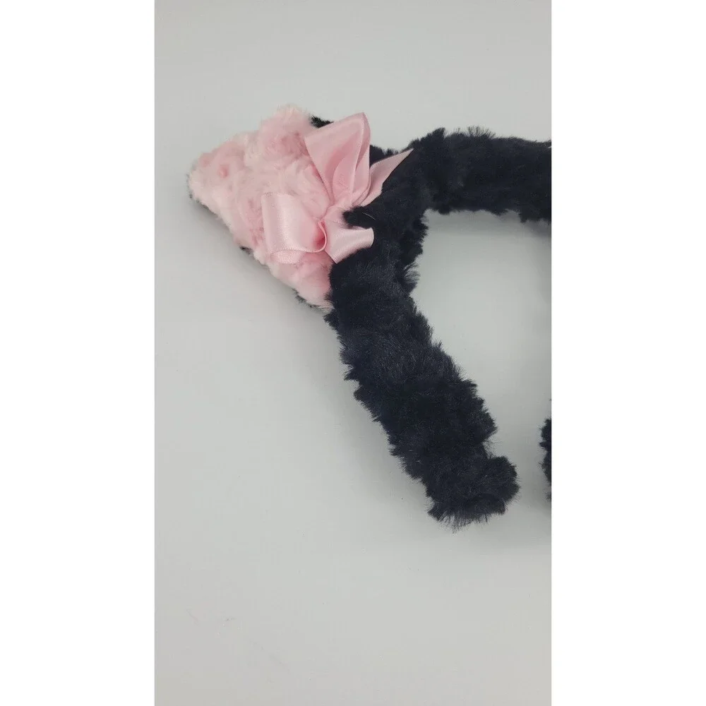 Miss Candyholic Fluffy Licorice Kitty Pink Bows Kawaii Fairy Kei Headband